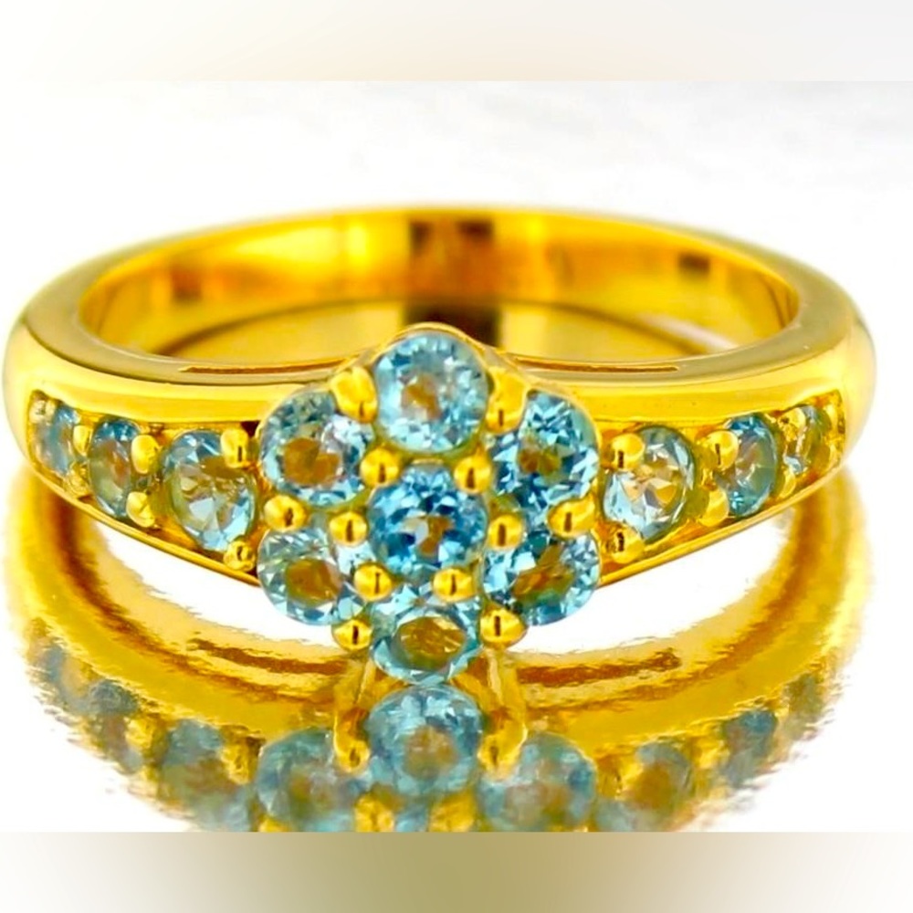 Sky blue topaz ring